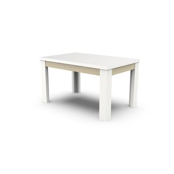 Mesa Sala LOURINI Chiado | Extensível | 2 Topos - Branco e Carvalho - 1