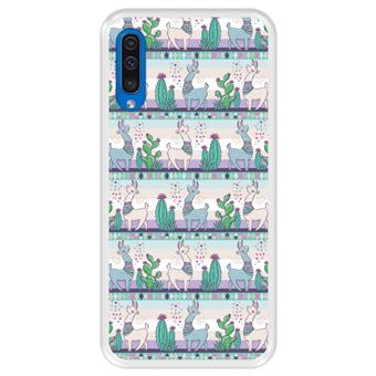 Capa Tpu Hapdey para Samsung Galaxy A50 2019 | Design Padrão de Lhama 2 - Transparente