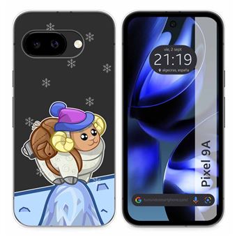 Capa de Silicone Transparente Tumundosmartphone para Google Pixel 9a 5G | Desenhos de cabras - 1
