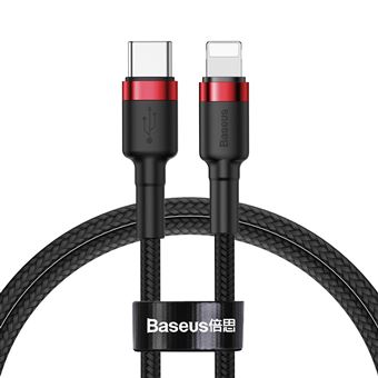 Cabo Baseus USB C / Lightning Nylon - Preto - 1