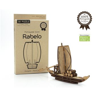 Puzzle 3D em Madeira Portuguese Icons - Rabelo - 1