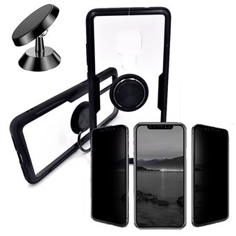 Kit Película 5D Anti paraSpy + Capa 3x1 Clear + Suporte Magnético Carro Phonecare para Huawei Mate 20 Preto - 1