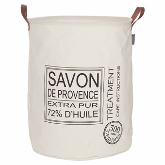 Cesto para Roupa Suja Sealskin Savon de Provence Cor Creme 60L 361752065
