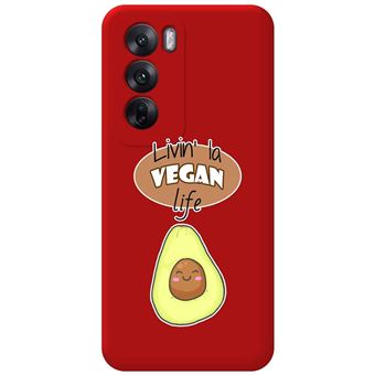 Capa de Silicone líquido TUMUNDOSMARTPHONE vermelho para desenhos de design Oppo Reno 12 Pro 5G Vegan Life - 1