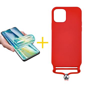Pack 1 x Película de Hidrogel + Capa skyhe Apple iphone 11 Pro | Gel Rope - Vermelho - 1