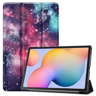 Capa Magunivers para Samsung Galaxy Tab S6 Lite| PU | TPU | impressão padrão com suporte dobrável em três partes espaço cósmico - 1