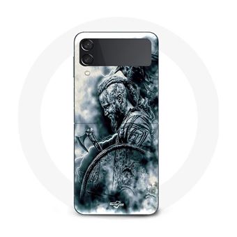 Capa Maniacase para Samsung Galaxy Z Flip3 Vikings Ragnar Lothbrok Escudo Corvo - 1