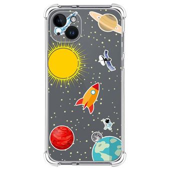 Capa Tumundosmartphone de silicone anti-choque para iPhone 14 Plus (6.7) design do  Space Drawings - 1