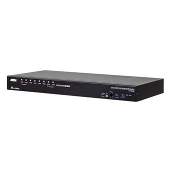 Chaveador Kvm ATEN Switch KVM 8 portas USB 3,0 4K HDMI | Preto - 1