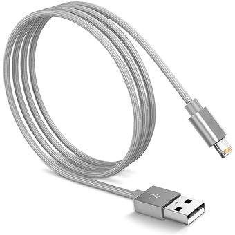 Cabo Carregador Lightning a USB Macho Blaupunkt BLP0213.666 | Carga Rápida | 1,2 m | Cabo de Alimentação IOS - Prata - 1