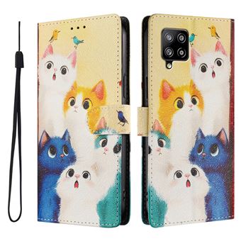Capa FLOODKING para Samsung Galaxy A42 5G | Suporte | Porta-Cartões e Alça | Padrões Decorativos | Amarelo - 1