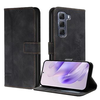 Capa GANGXUN para Infinix Hot 60 Pro Plus | Alça de Mão | Pele PU | Compartimentos para Cartões | Fecho Magnético | Preto - 1