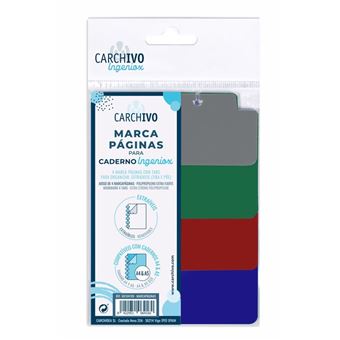 Conjunto de 4 Marcadores de Página para Caderno Ingeniox Pp Opaco 66164199 - 1