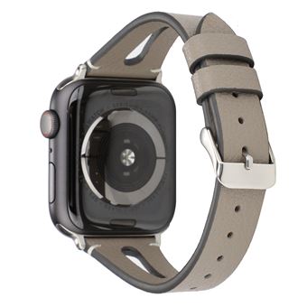 Bracelete de Couro HSMY Fino para Apple Watch Series 6/ SE/ 5/ 4 | 40 mm - Cinza - 1