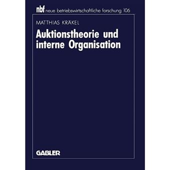 Auktionstheorie Und Interne Organisation - Paperback / softback - 1992 - 1