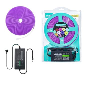 Tiras de Luz LED SANDA SD-6223 | 5 Metros | Neon | 12V - Lilás - 1