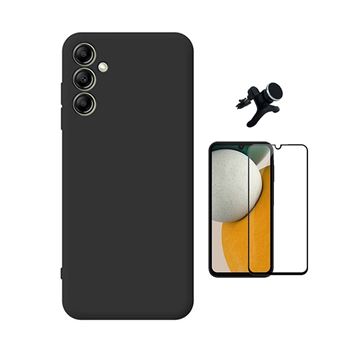 Kit Película de Vidro Temperado Gorilasglass + Capa Proteção Silicone + Suporte Reforçado de Carro Gift4Me para Samsung Galaxy A16 5G | Preto - 1