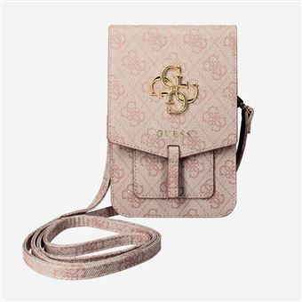 Bolsa Guess para Smartphone com Alça de Ombro com Logótipo 4G - Rose Gold - 1