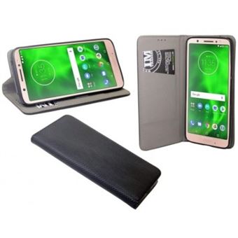 Capa Lmobile Flip Carteira / Livro Smart para Lenovo Moto G6 Plus Preto