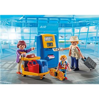 Conjunto de brinquedos Playmobil City Action Family at Check-In - 1