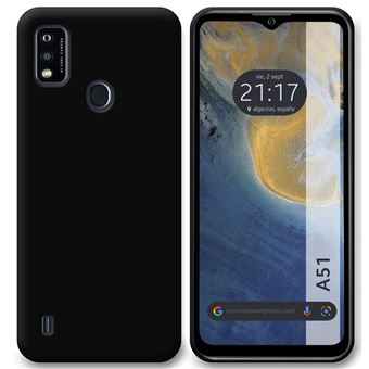 Capa Tumundosmartphone de TPU em gel de silicone preto para ZTE Blade A51 - 1