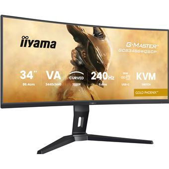 Monitor Gaming iiyama GCB3486WQSCP-B1 | UWQHD | 0,4 ms | 240 Hz | 34" | F - 1
