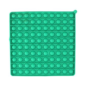 Brinquedo Anti Stress Lionvolant Push Pop Bubble Sensory Fidget Toy - Quadrado de Tamanho Grande - Verde Escuro - 1