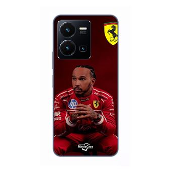 Capa Maniacase para Vivo Y35 4G | Hamilton Scuderia Ferrari Papel De Parede Oficial - 1
