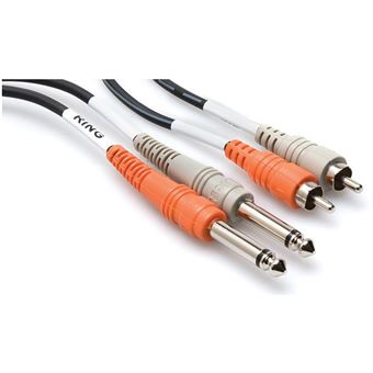 cabo de áudio Hosa Technology CPR-204 4 m 2 x 6.35mm 2 x 6.35mm TS Preto - 1