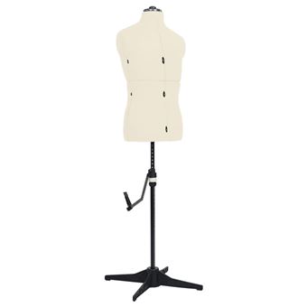 Manequim Masculino Ajustável vidaXL tamanho 37-45 cor creme - 1