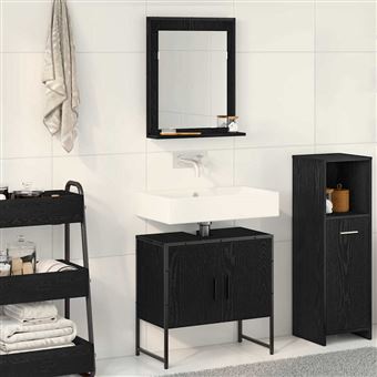 Conjunto de Móveis para WC vidaXL | 2 Peças | Preto | 60 x 33 x 60 cm - 1