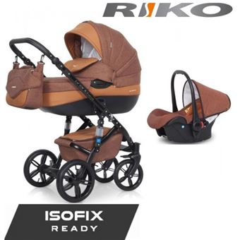 Carrinho Multifuncional Riko Brano Natural + Carlo Isofix Ready Copper | Castanho - 1