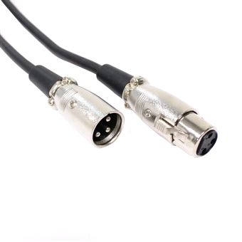 Cabo de Áudio XLR BeMatik de Microfone 3 Pinos Macho para 2m Fémea - 1