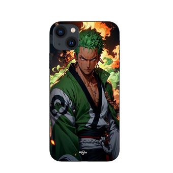 Capa Maniacase para iPhone 14 Plus One piece Zoro manga anime arte 3D - 1