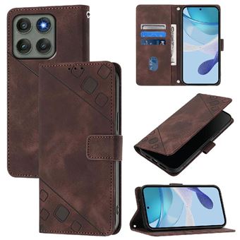 Capa ZURSANA para Motorola Edge 60 Pro | Flip | Couro PU | À Prova de Choque | Suporte Dobrável | Fecho Magnético | Castanho - 1