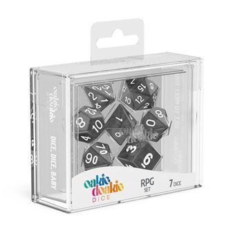 Oakie Doakie Dice RPG Set Marble - Black (7) - 1