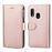 Capa Magunivers Pu Bolso com Zíper de Microfibra Ouro Rosa para Samsung Galaxy A20E_0