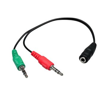 Cabo de Audio Spliter 2 x Jack 3.5mm M para 1 x Jack 3.5mm F 10cm Xin Yue 8046 | Preto - 1