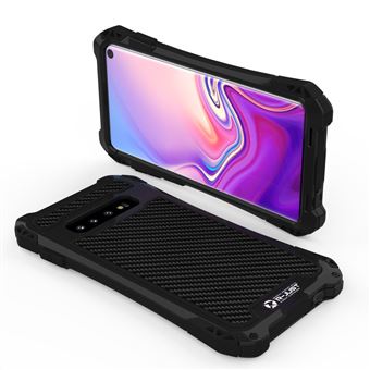 Capa Magunivers de TPU Fibra de Carbono Anti-Queda Preto para Samsung Galaxy S10