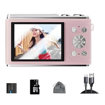 Câmara Digital SZSMART DC-X8 | Leve e Portátil | 128GB | Rosa - 1