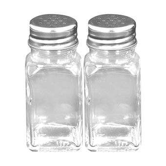 Conjunto Saleiros e Pimenteiros Alpina | Pack 2 peças | Vidro com Tampa | Ultra Compacto | Transparente - 1