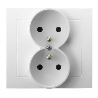 Tomada Ospel GP-2WZ/00 | Branco - 1