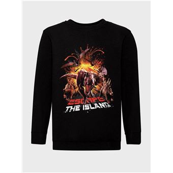 Sweatshirt Sun City Jurassic Park 'Escape the Island' | Adulto | XL - Preto - 1