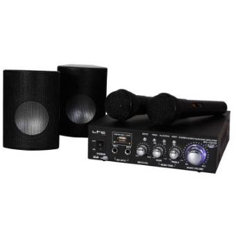 Sistema Karaoke LTC STAR2 com Amplificador 100W + Colunas + Microfones - 1