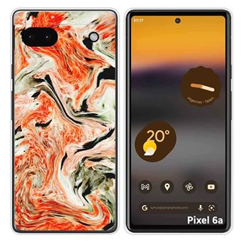 Capa Tumundosmartphone de silicone para Google Pixel 6A com design de mármore 12 desenhos - 1