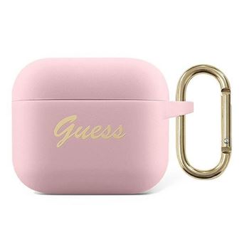 Capa Original Silicone Guess Vintage Airpods 3 Rosa - 1