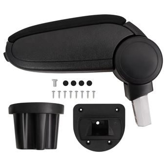 Apoio de Braço para Carro vidaXL | 13,5x32,5x(31-46,5) cm | ABS Preto - 1