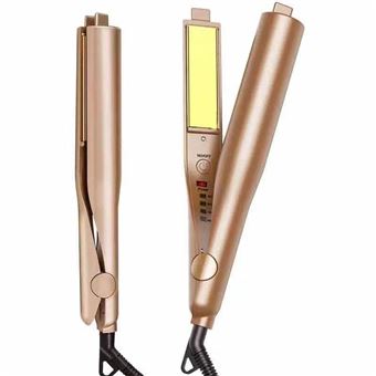 Alisador de Cabelo Profissional 2 em 1 LKC ZFS01 - Dourado - 1