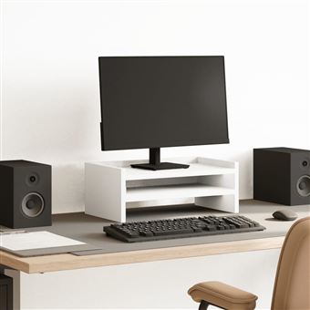 Suporte para monitor vidaXL | 42x24x16 cm | derivados de madeira branco - 1