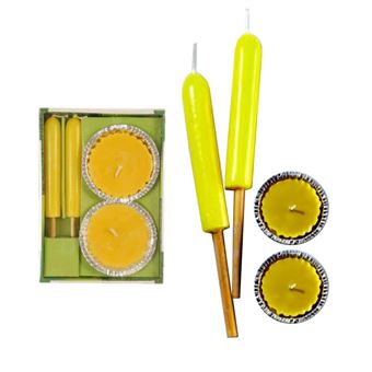 Velas Div Conjunto de 4 Cheiro a Limão - 1